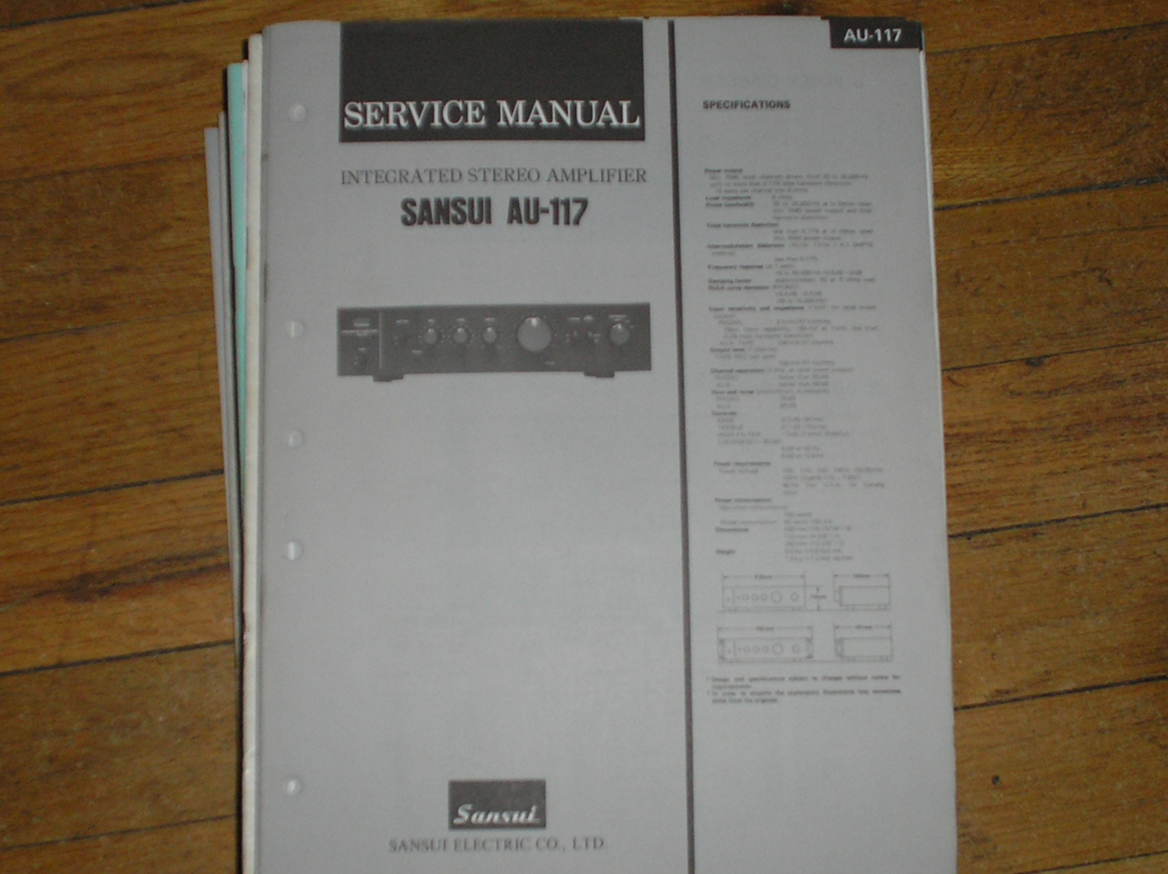 AU-117 Amplifier Service Manual