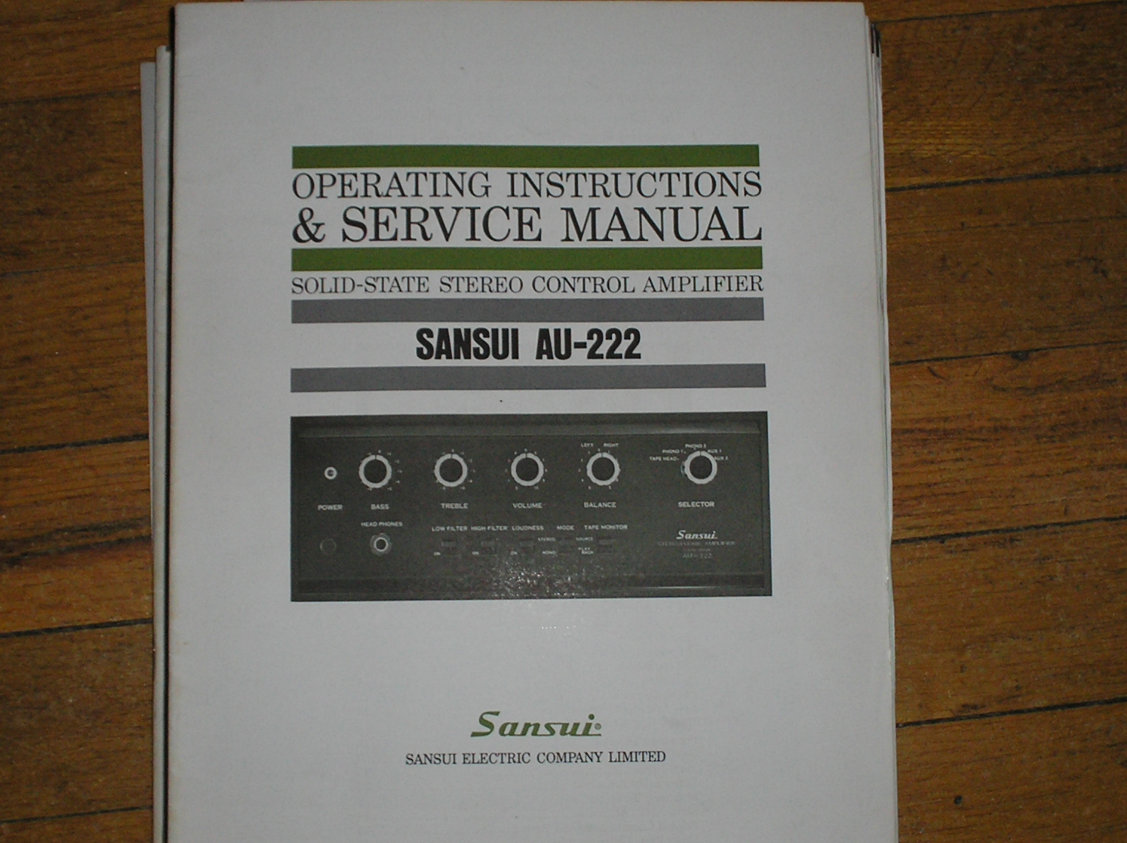 AU-222 Amplifier Operating Instruction Manual