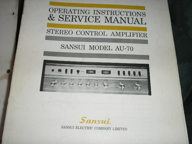 AU-70 Amplifier Operating Service Instruction Manual