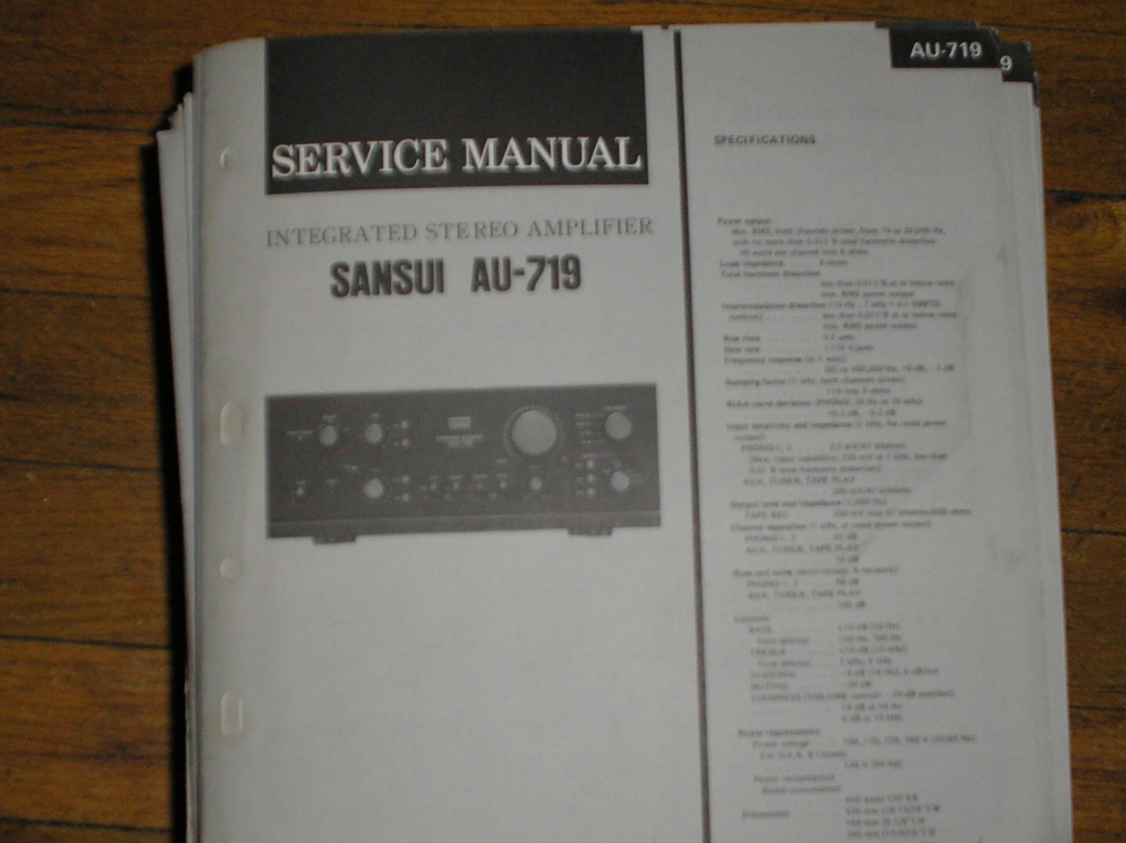 AU-719 Amplifier Service Manual