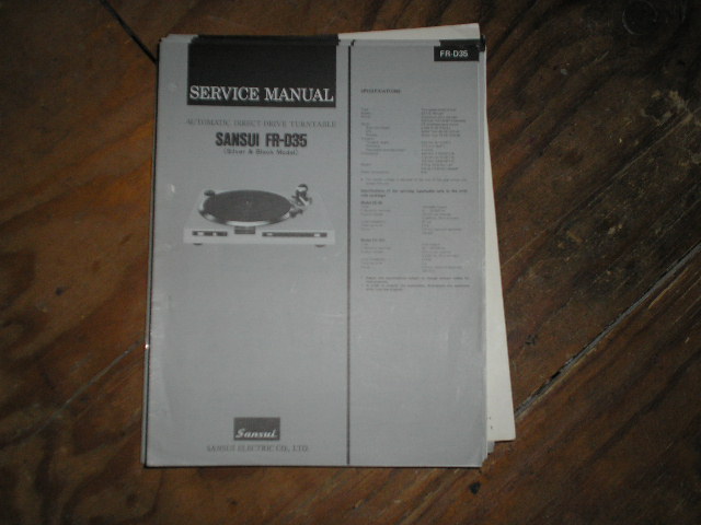 FR-D35 Turntable Service Manual  Sansui