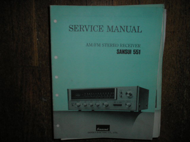 551 Receiver Service Manual  Sansui