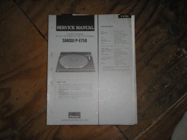 P-E370 Turntable Service Manual  Sansui