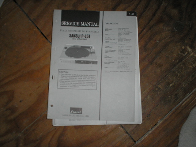 P-L51 Turntable Service Manual  Sansui