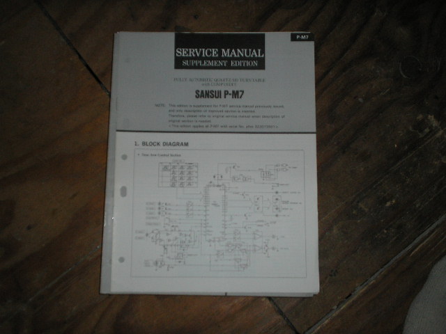 P-M7 Turntable Service Manual  Sansui