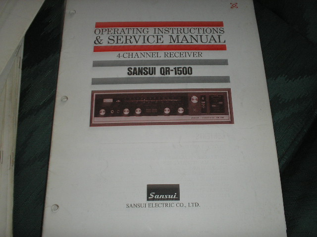 QR-1500 Receiver Operating Instruction Service Manual  Sansui