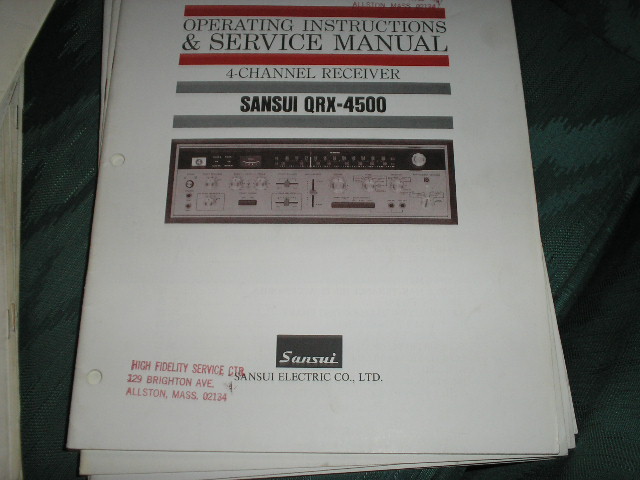 QRX-4500 Receiver Operating Instruction Service Manual  Sansui