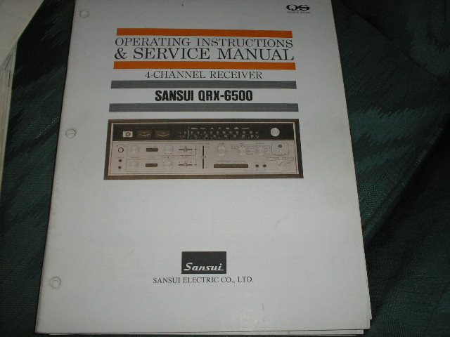 QRX-6500 Receiver Operating Instruction Service Manual  Sansui
