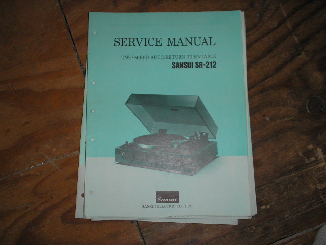 SR-212 Turntable Service Manual  Sansui