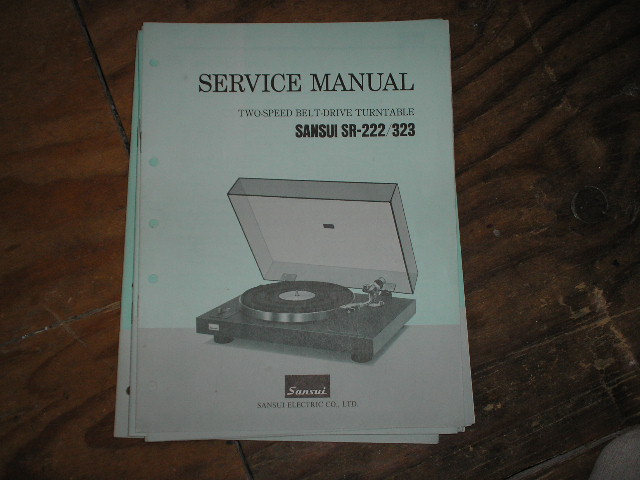 SR-222 SR-323 Turntable Service Manual  Sansui