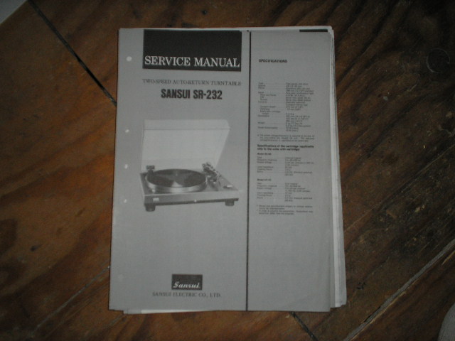 SR-232 Turntable Service Manual  Sansui