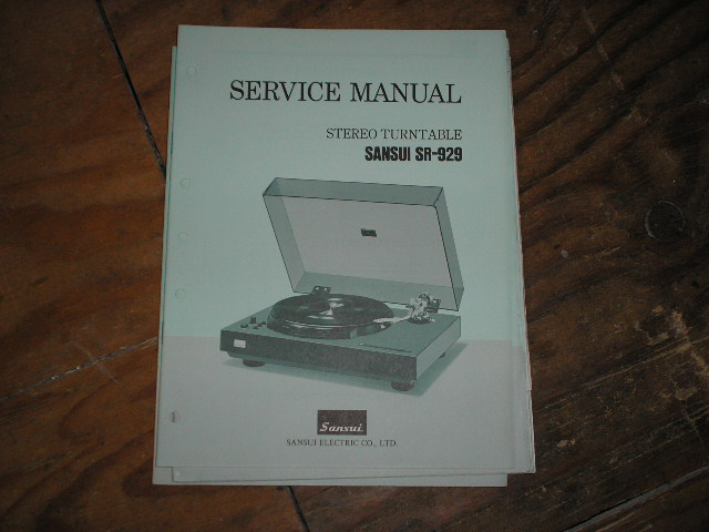 SR-929 Turntable Service Manual  Sansui
