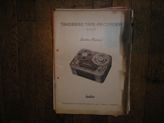 Model 92 Tape Recorder Service Manual