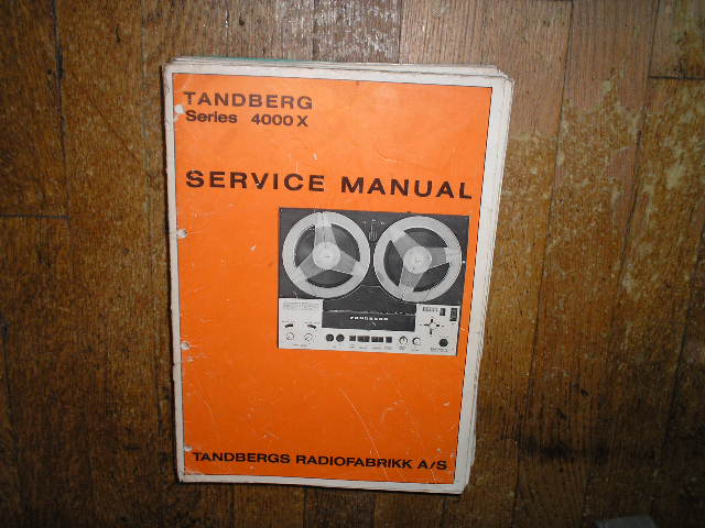 4000X Tape Recorder Service Manual  TANDBERG