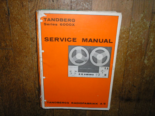 6000X Tape Recorder Service Manual  TANDBERG