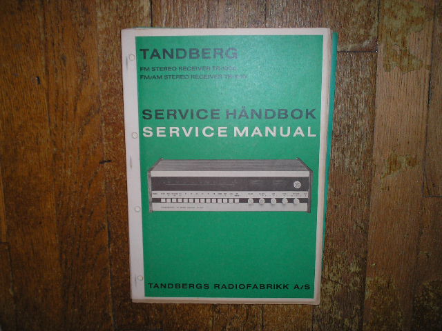 TR-1000 TR-1010 Receiver Service Manual  TANDBERG