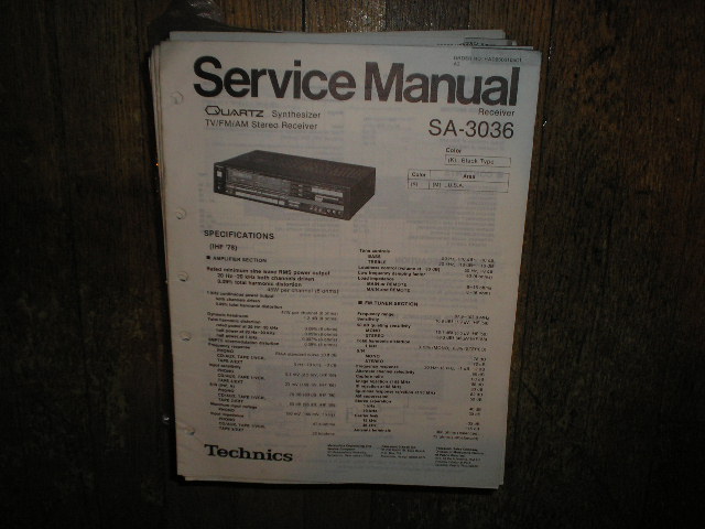 SA-3036 Receiver Service Manual  Technics 