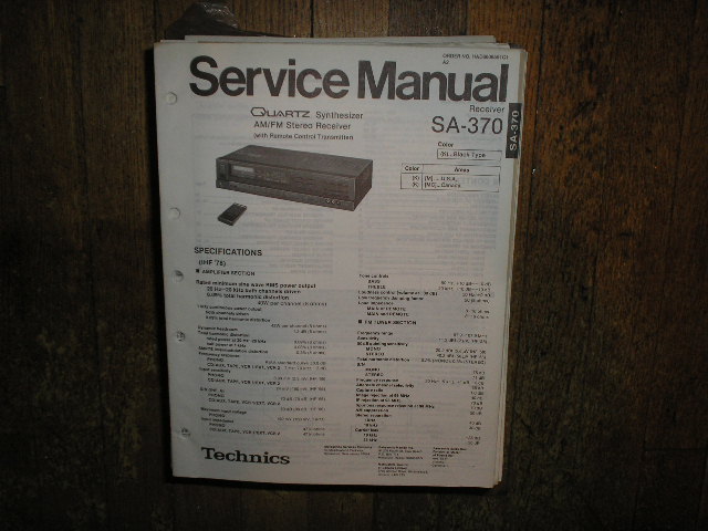 SA-370 Receiver Service Manual  Technics 