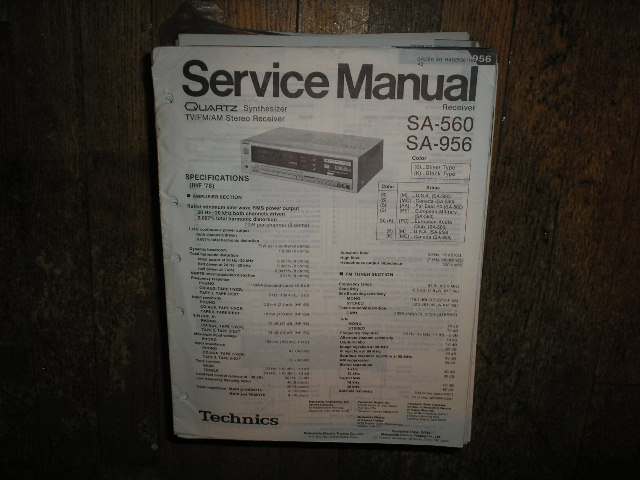 SA-560 Receiver Service Manual  Technics 