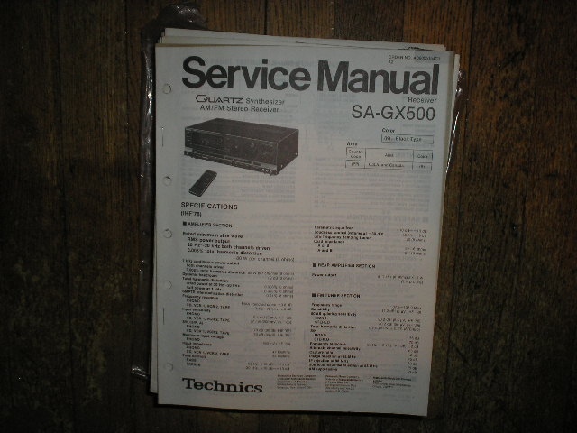SA-GX500 Receiver Service Manual  Technics 