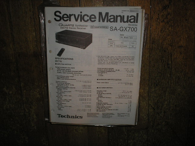 SA-GX700 Receiver Service Manual  Technics 