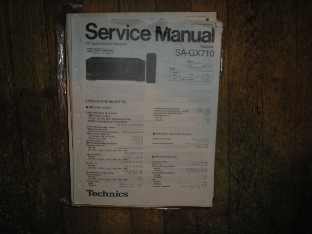 SA-GX710 Receiver Service Manual  Technics 
