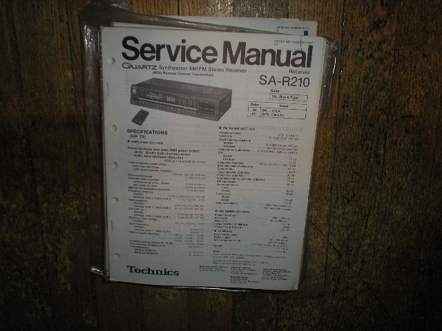 SA-R210 Receiver Service Manual  Technics 