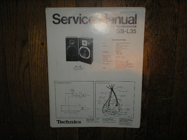 SB-L35 Speaker System Service Manual  Technics 