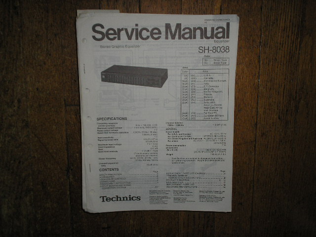 SH-8038 Equalizer Service Manual