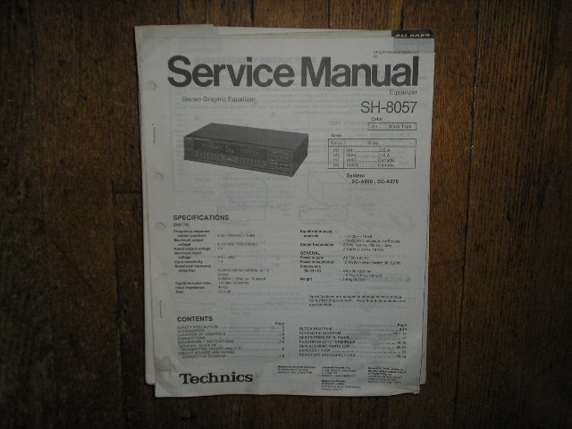 SH-8057 Equalizer Service Manual