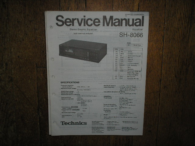 SH-8066 Equalizer Service Manual
