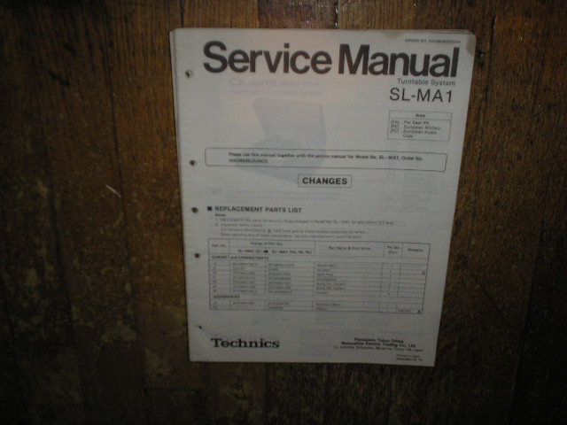 SL-MA1 Turntable Service Manual 2  Technics 