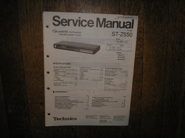 ST-Z550 Tuner Service Manual