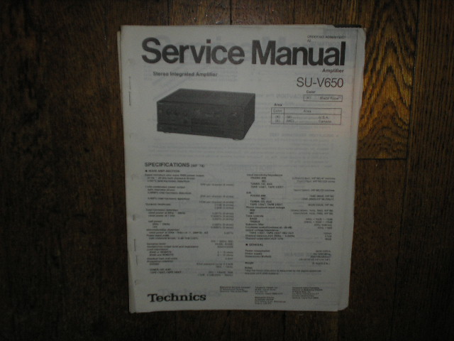SU-V650 Amplifier Service Manual