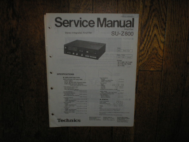 SU-Z800 Amplifier Service Manual