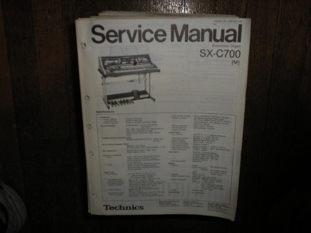 SX-C700 Electric Organ Service Manual