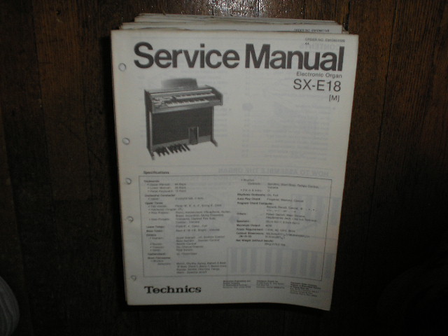 SX-E18 M Electric Organ Service Manual