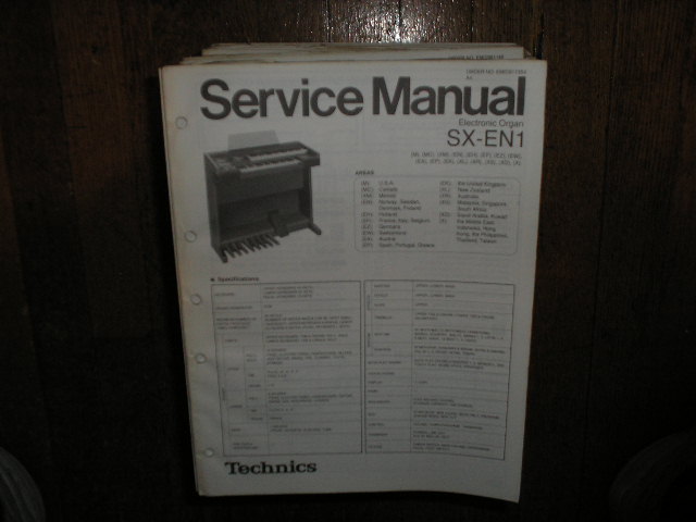 SX-EN1 Electric Organ Service Manual