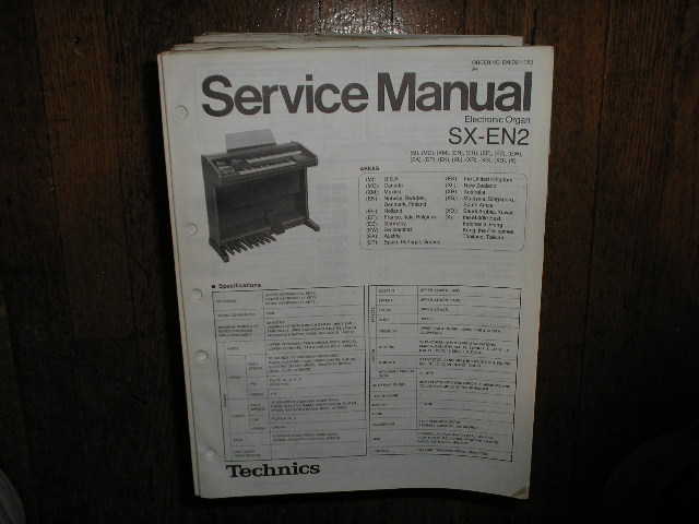 SX-EN2 Electric Organ Service Manual