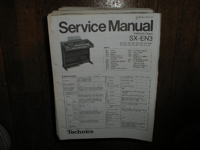 SX-EN3 Electric Organ Service Manual