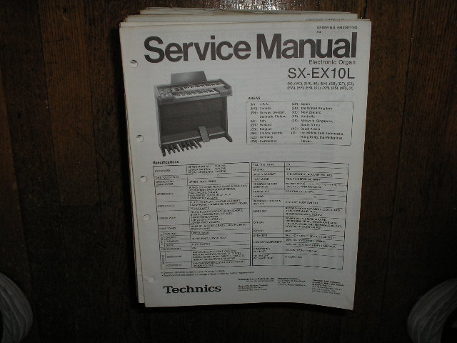 SX-EX10L Electric Organ Service Manual