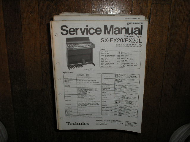 SX-EX20 SX-EX20L Electric Organ Service Manual