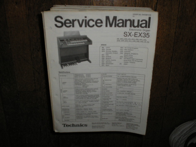 SX-EX35 Electric Organ Service Manual