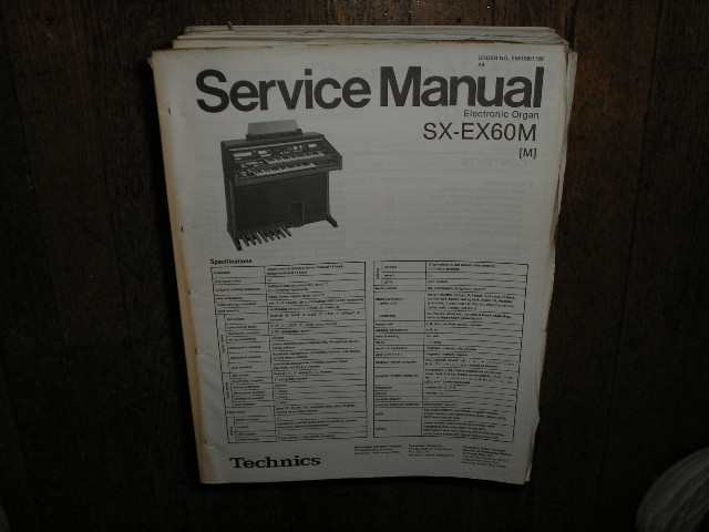 SX-EX60 Electric Organ Service Manual