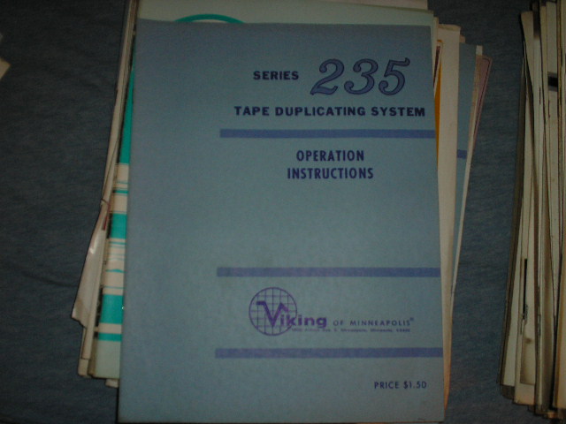 235 Tape Duplicating System Operating Instruction Manual
