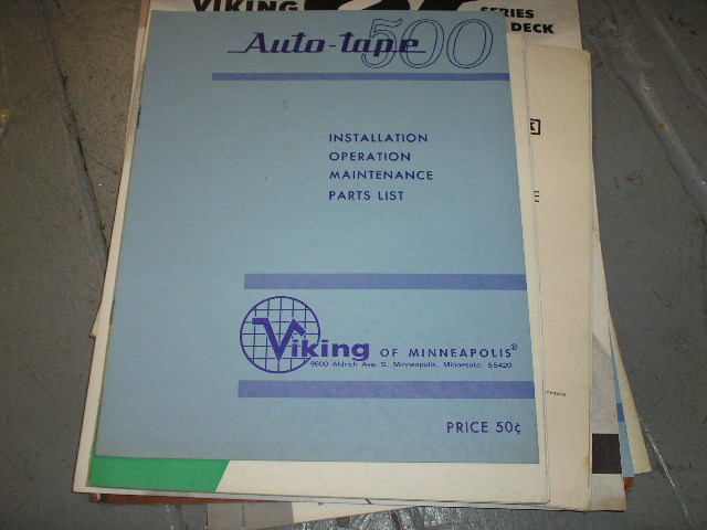 Auto Tape 500 Installation Operating Service Instruction Manual