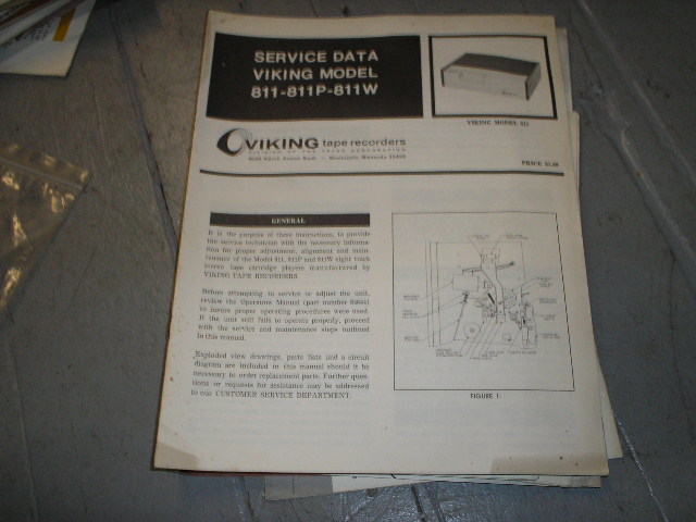 811 811P 811W 8-Track Player Service Instruction Manual