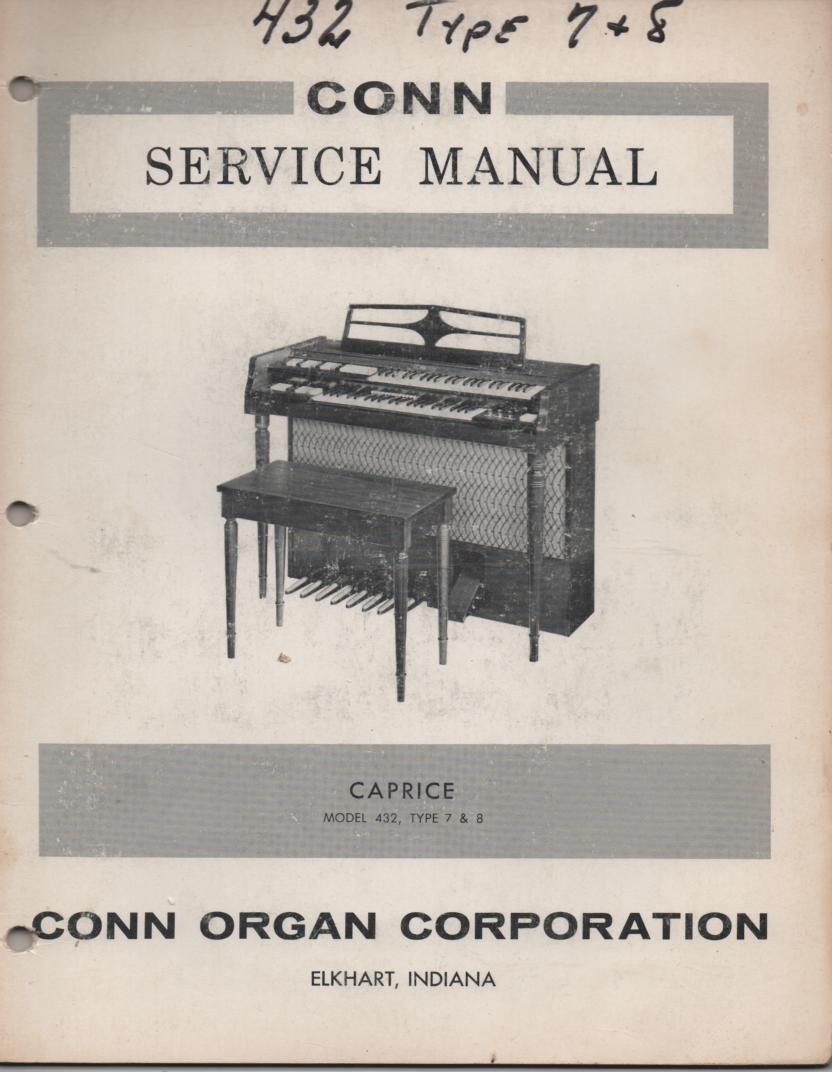 432 Caprice Type 7 & 8 Organ Service Manual