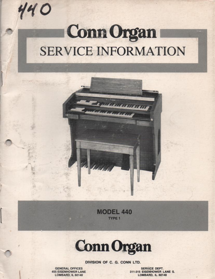 440 Type 1 Organ Service Manual