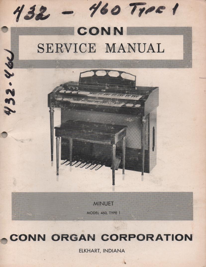 460 Type 1 Minuet Organ Service Manual
